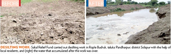 Sakal Relief Fund campaign raises water storage capacity to 533 cr lit